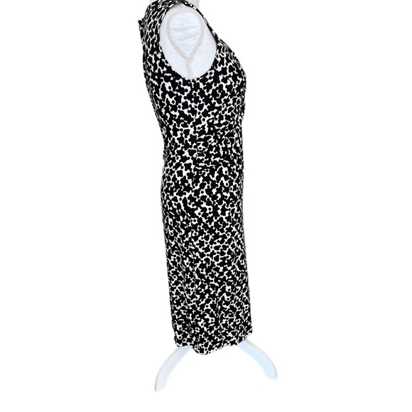 Anne Taylor V Neck Sleevless Print Dress Size Small - Picture 5 of 7